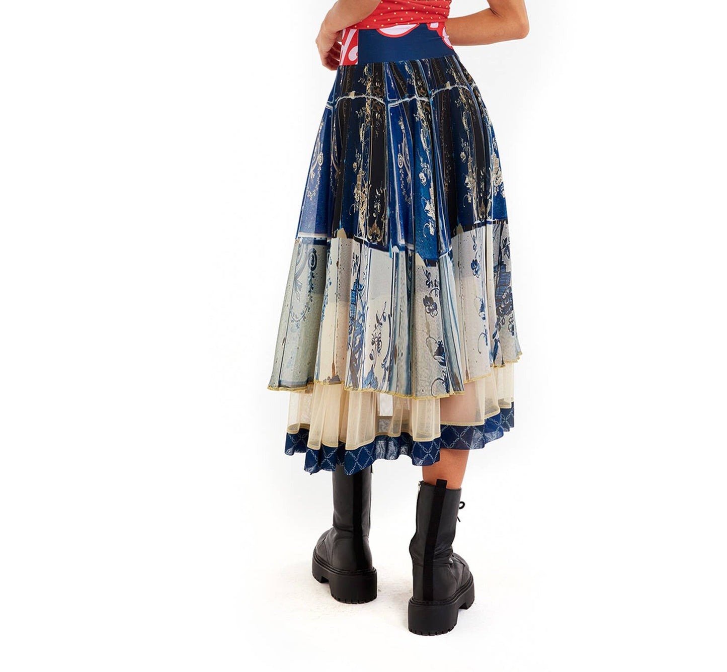 Skirt Chiffon - Ocean Washed Tiles
