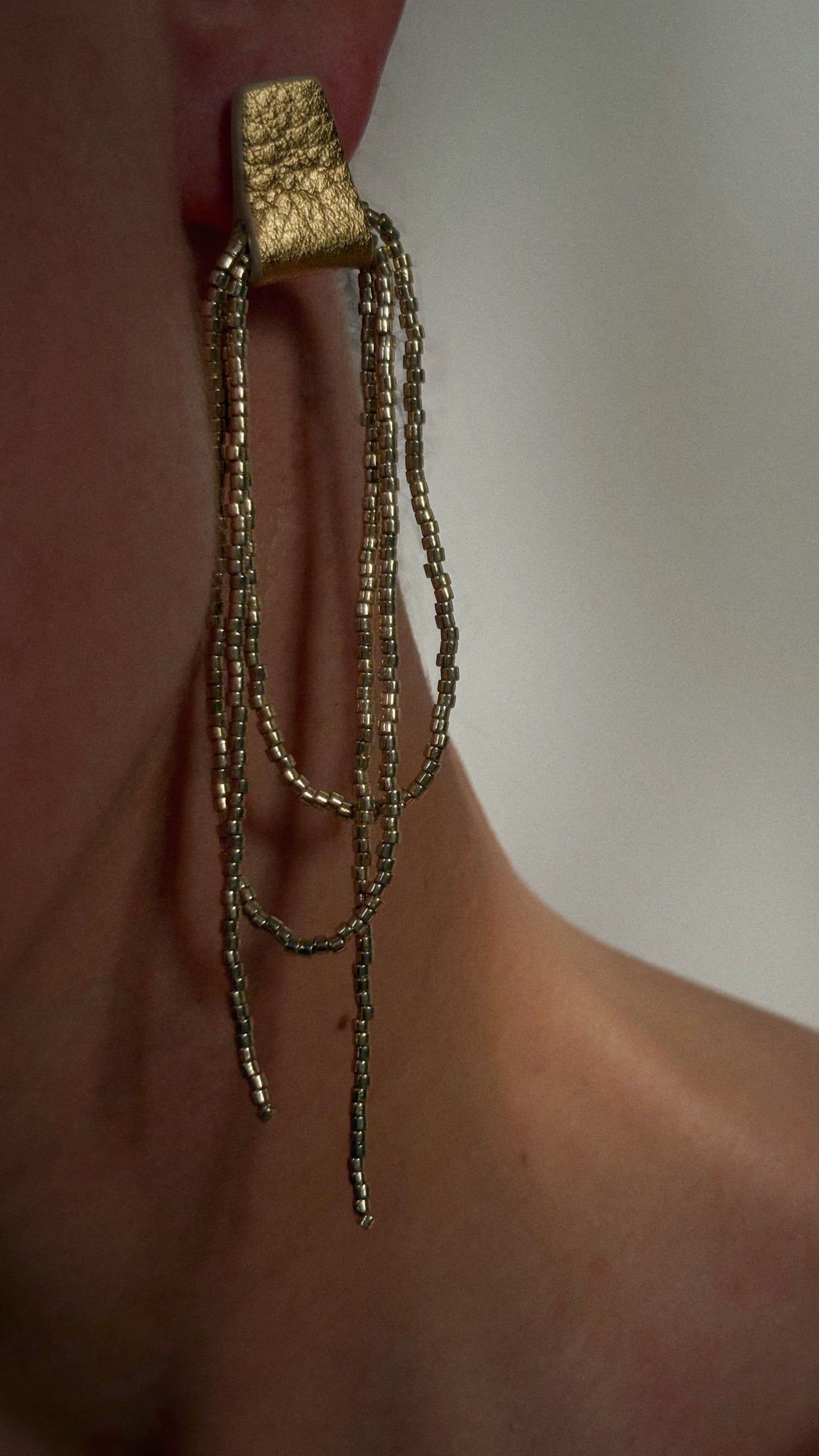 Bliss Beaded Dangle Earrings in Gold