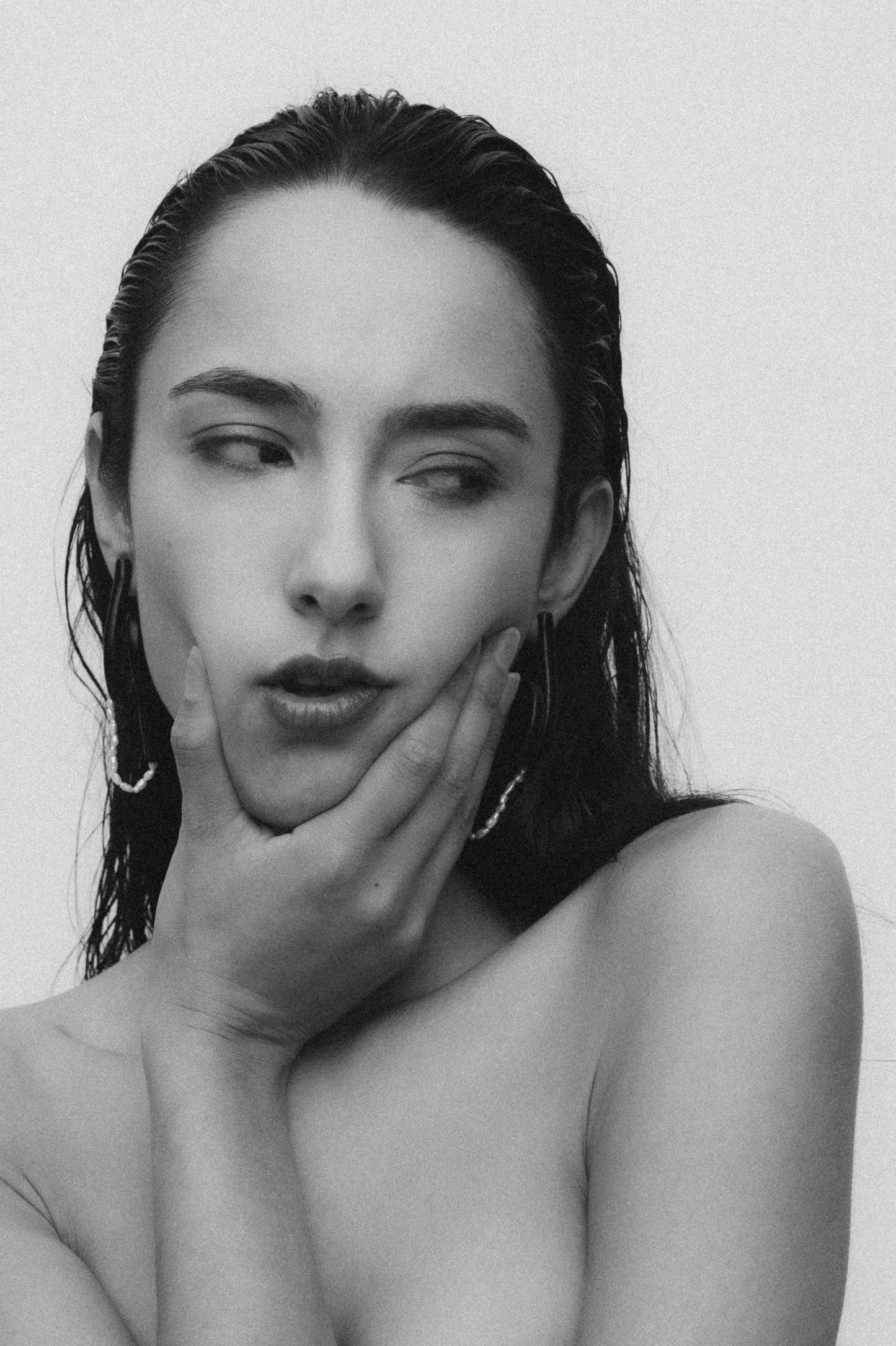 Pearl Twist Leather Earrings