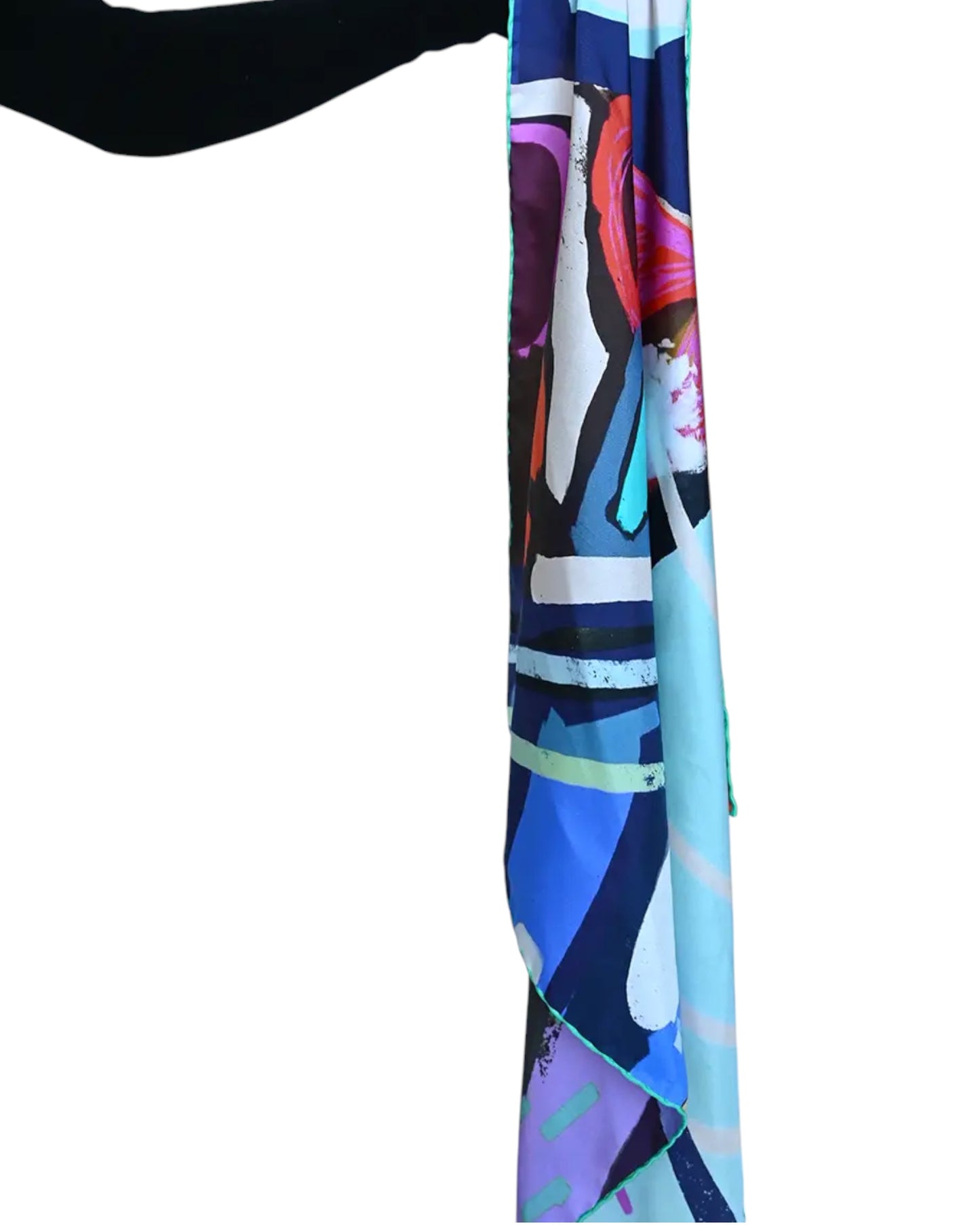 Silk Double Sided Scarf in Midnight Club