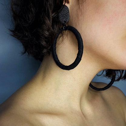 Hoop Leather Earrings (Multiple Colors)