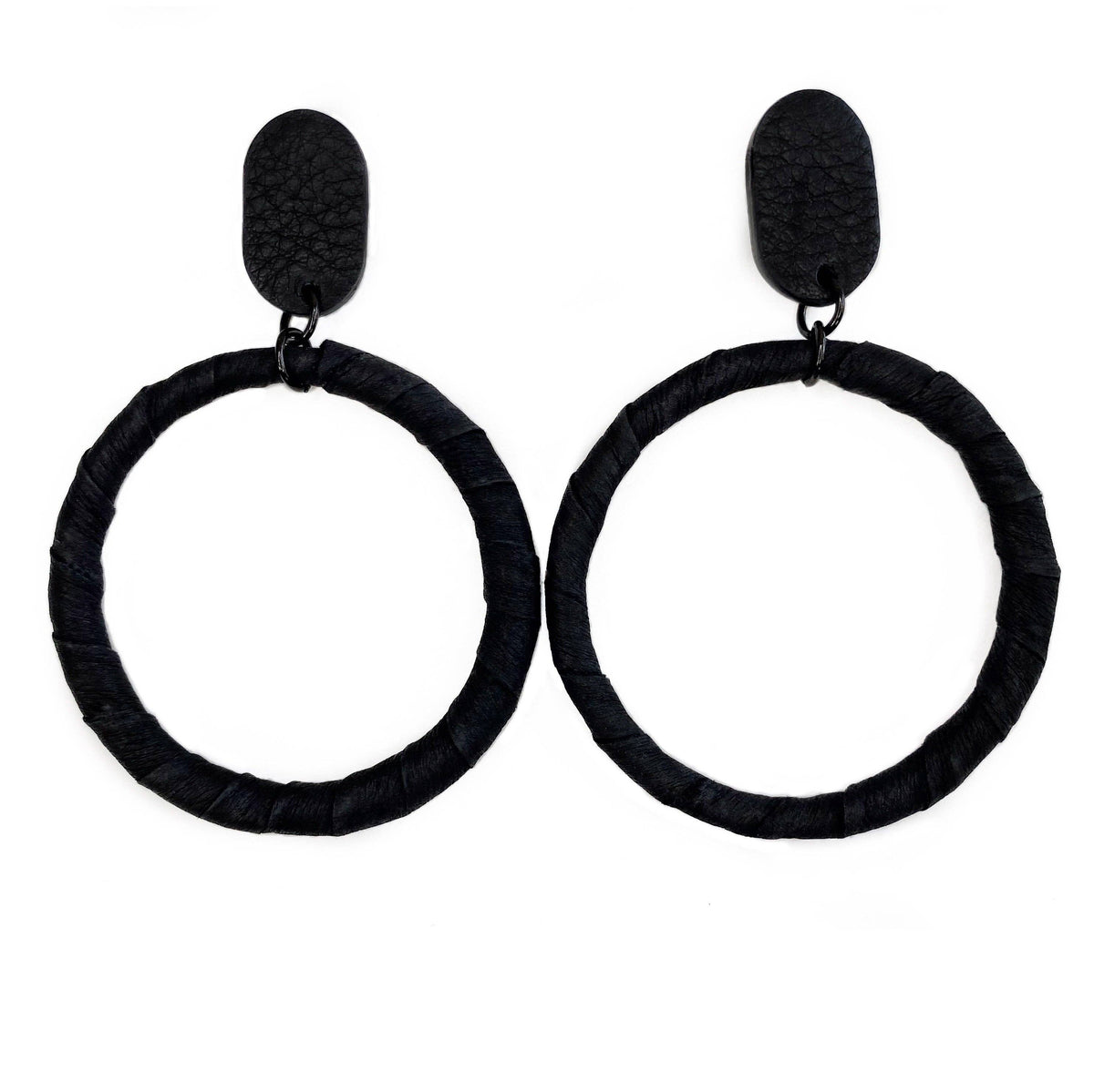 Hoop Leather Earrings (Multiple Colors)