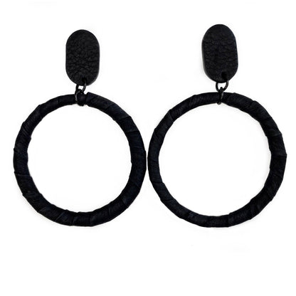 Hoop Leather Earrings (Multiple Colors)