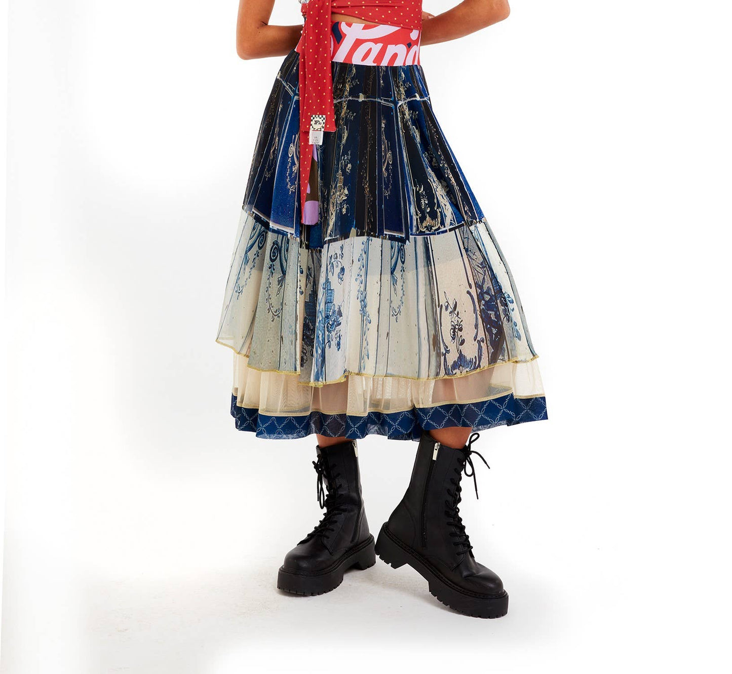 Skirt Chiffon - Ocean Washed Tiles