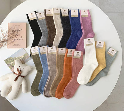 Cashmere Wool Crew Socks