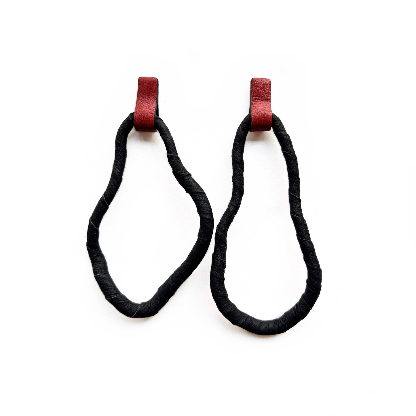 Contour Loops Leather Earrings
