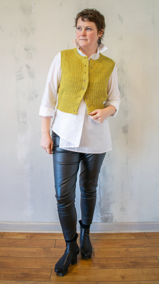 Cropped Vest Cardi