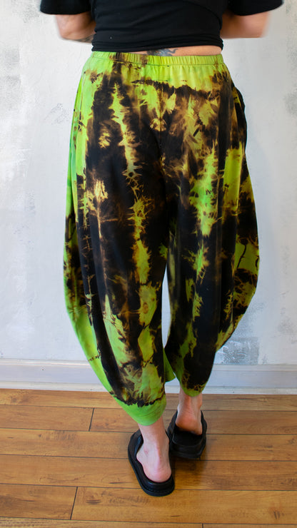 Barrel Shibori Pant in Lime