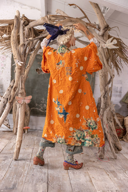 Polka Dot Dashi Kimono in Marmalade