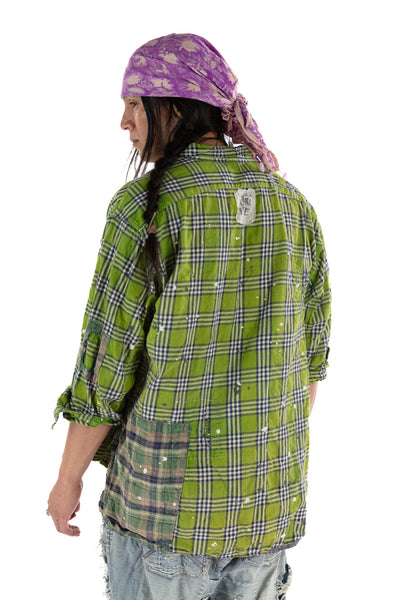 Yarn Dyed Cotton Check Adison Workshirt in Ceylon