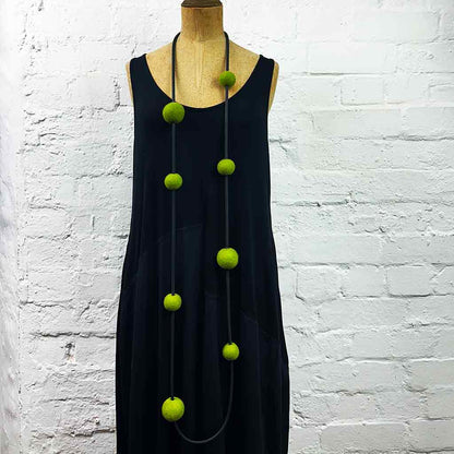 Funky Ball Necklace in Chunky Lime