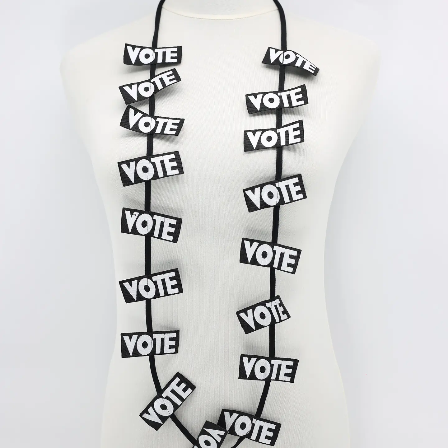 Vote Necklaces in Black and White