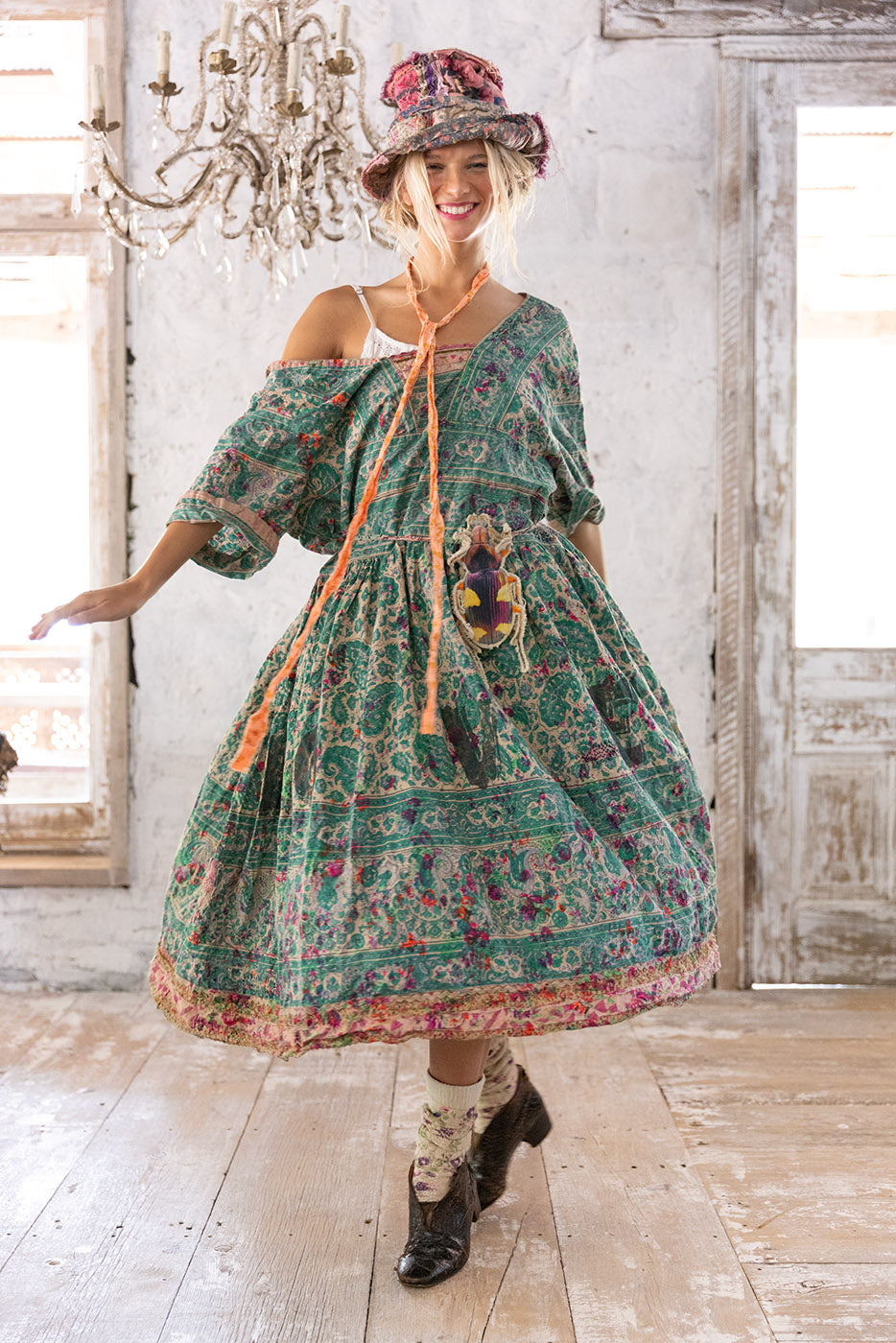 Blockprint Taigi Dress in Demi