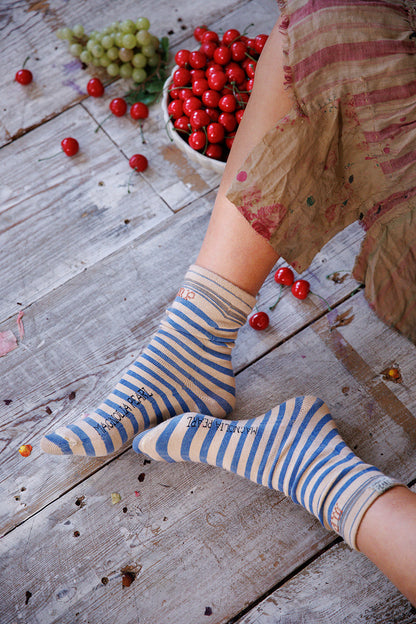 French Stripe MP Socks in Big Top Blue