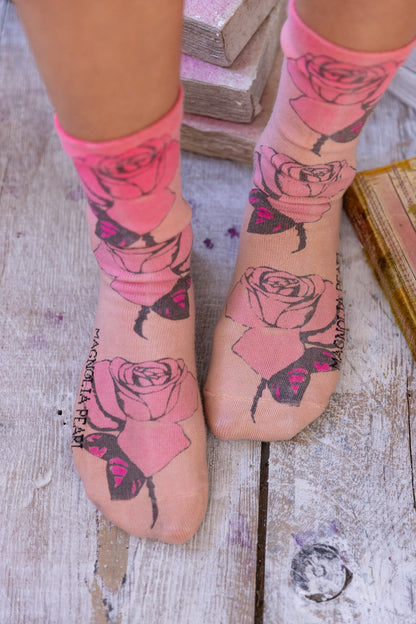 All for Roses MP Socks in Bubblegum Rose