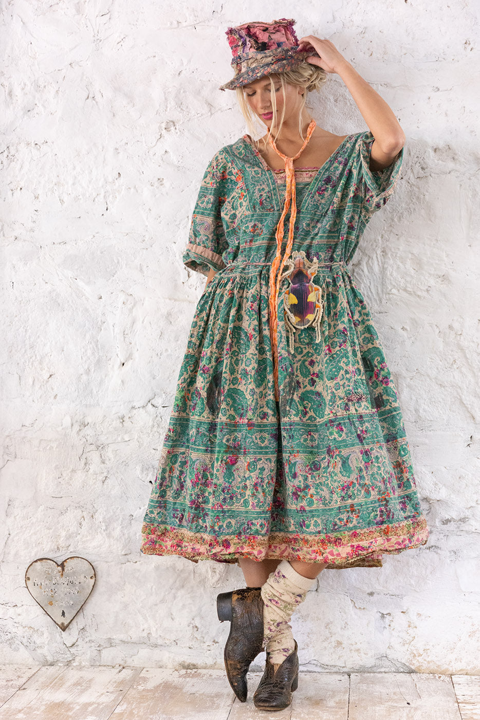 Blockprint Taigi Dress in Demi