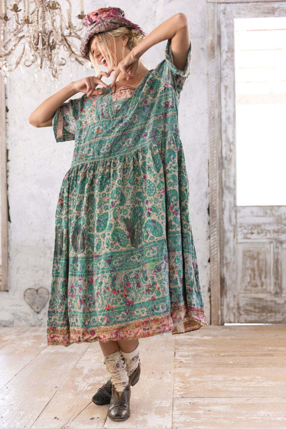 Blockprint Taigi Dress in Demi