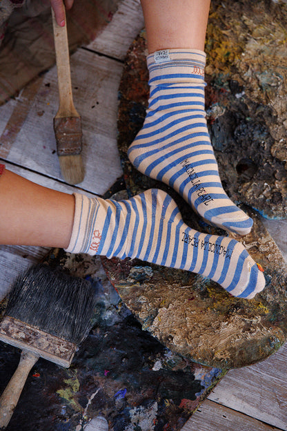 French Stripe MP Socks in Big Top Blue