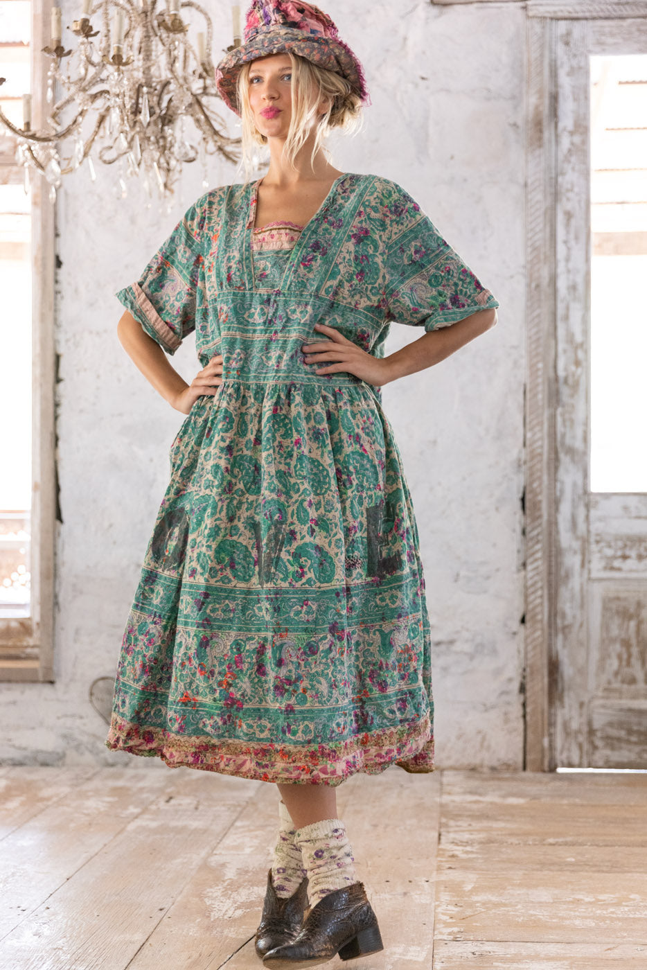Blockprint Taigi Dress in Demi