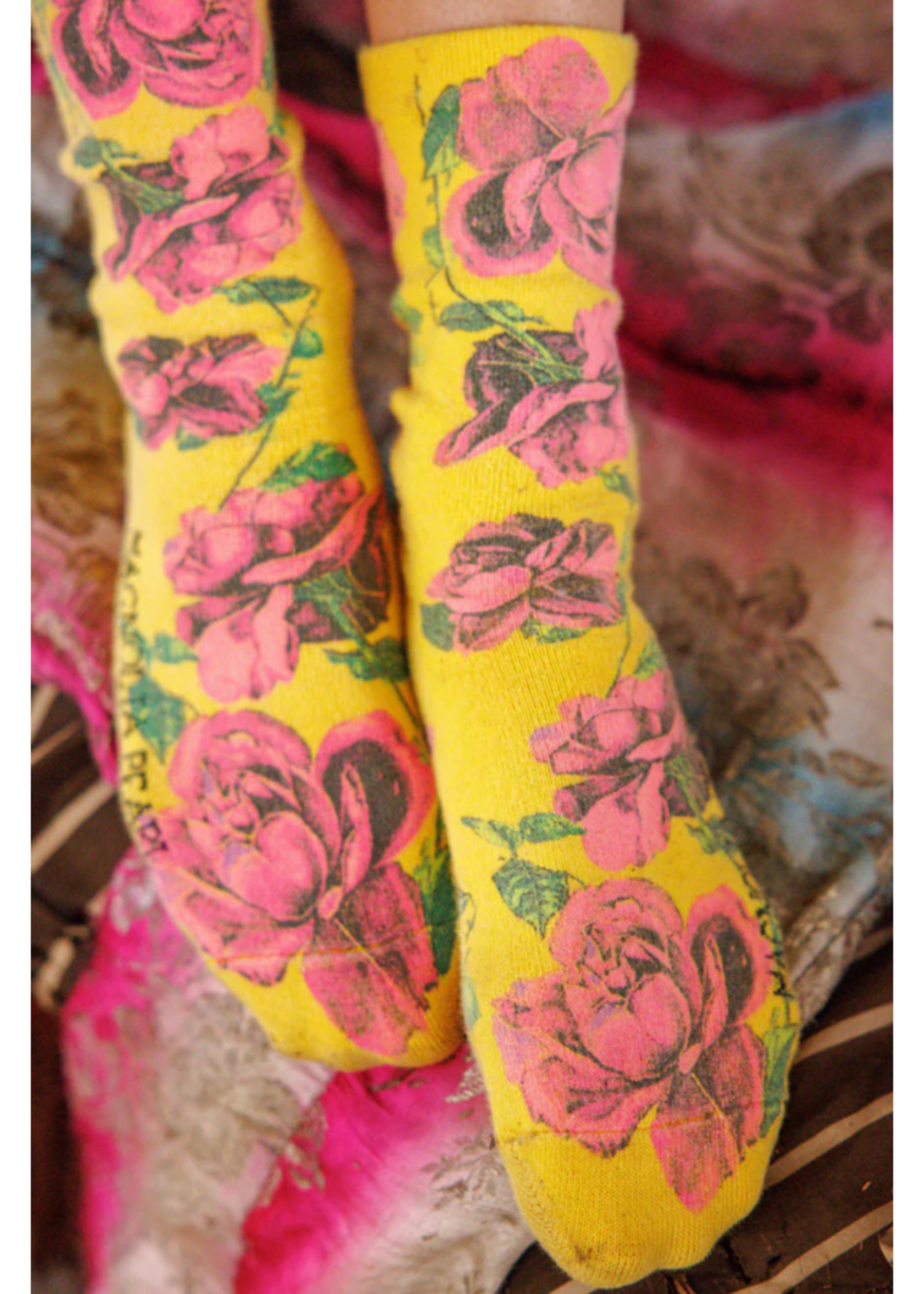 Floral MP Socks in Morning Rose