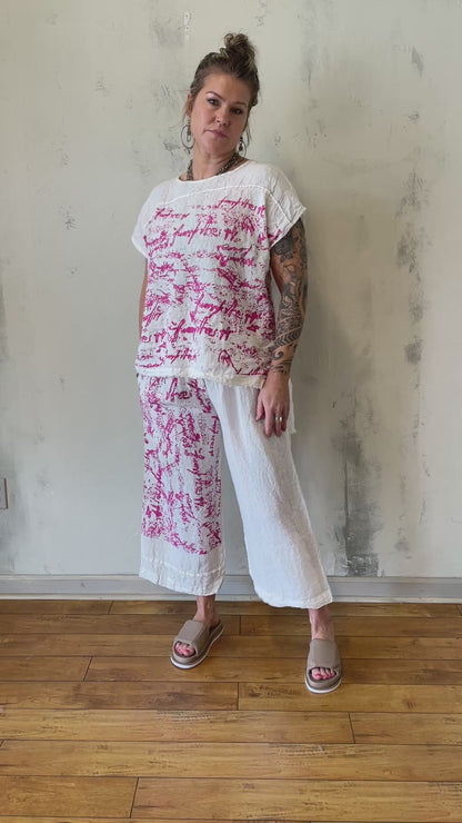 Scripted Linen Box Top
