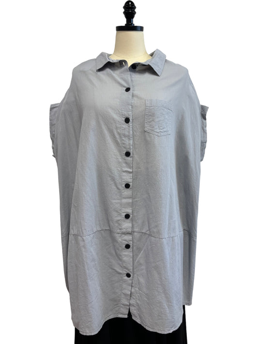 Reverse Button-Up in Grey