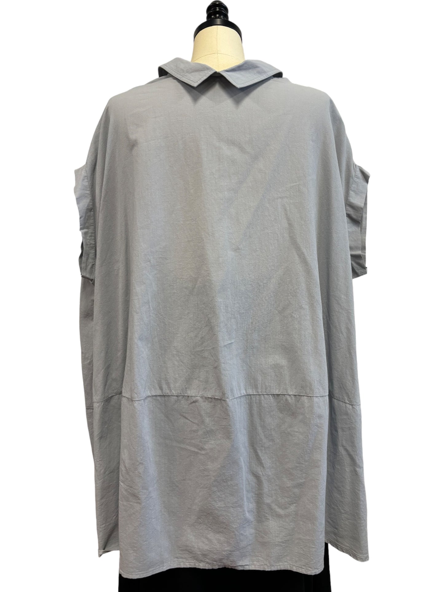 Reverse Button-Up in Grey