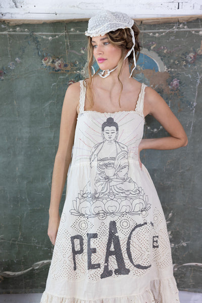 Eyelet Tevy Peace Tank Slip Dress