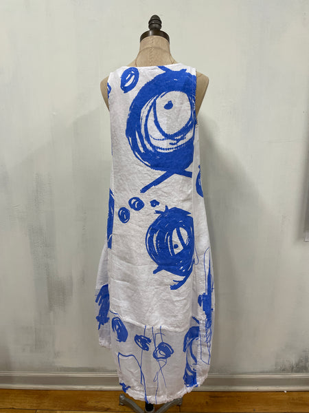 Royal Blue Doodle Dress