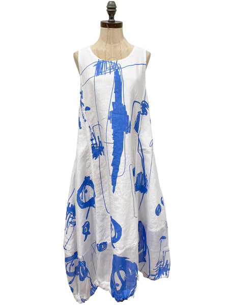 Royal Blue Doodle Dress