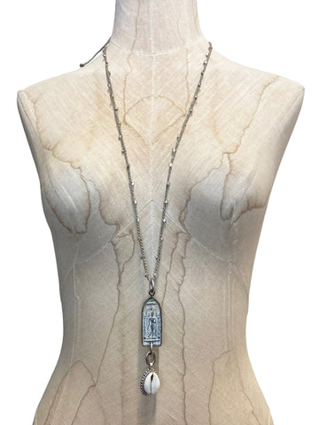 Egyptian Pendant and Cowrie Shell Necklace